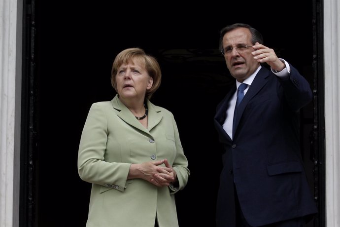 Angela Merkel se reúne con Antonio Samaras