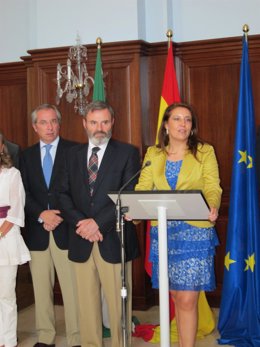 Carmen Crespo junto a Juan Lillo hoy