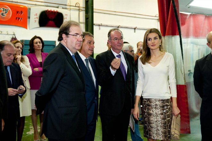 Herrera en su visita con los Príncipes al Juan de Herrera