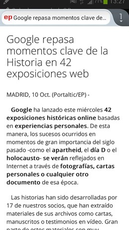 Modo lectura Firefox versión para móviles