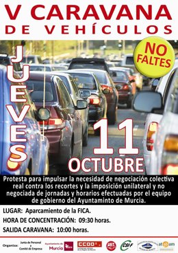 Caravana de coches contra los recortes