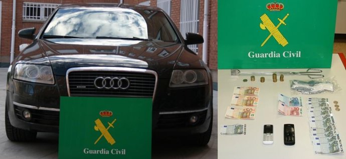 Vehículo y dinero recuperado