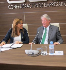 Susan Díaz y Luis Carreto en la reunión