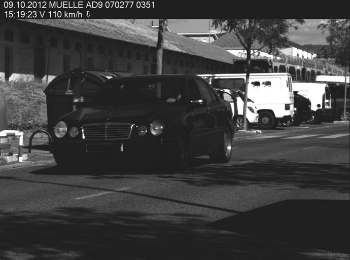 Vehículo sancionado.