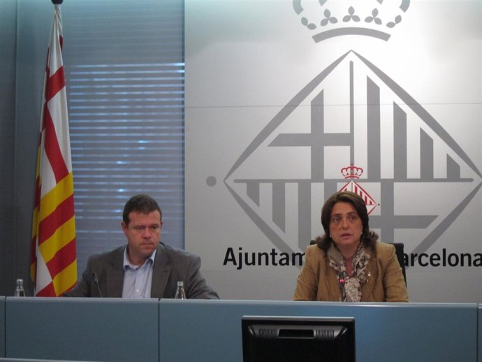 Ignasi Armengol (director gral B:SM) i la tinent d'alcalde Sònia Recasens