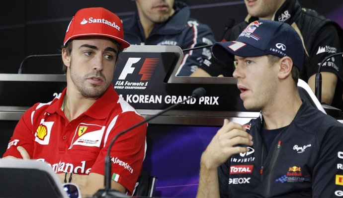 Fernando Alonso y Sebastian Vettel en Corea 2012, Fórmula 1