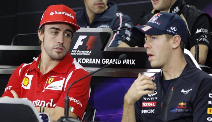 Fernando Alonso y Sebastian Vettel en Corea 2012, Fórmula 1