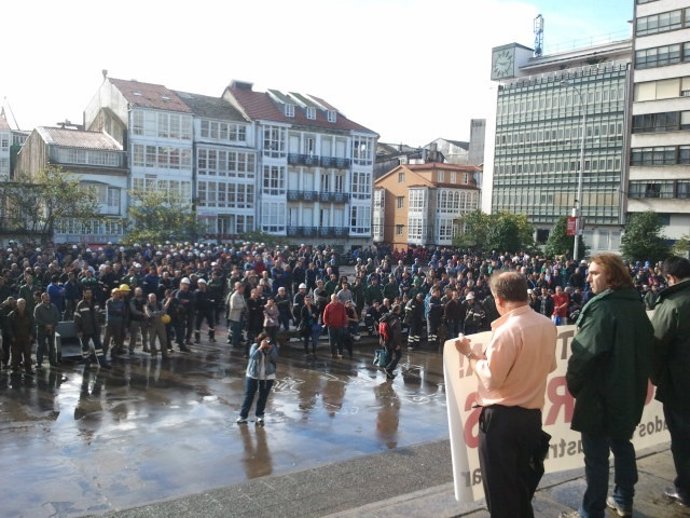 Fin Del Encierro De Delegados De Navantia En Ferrol