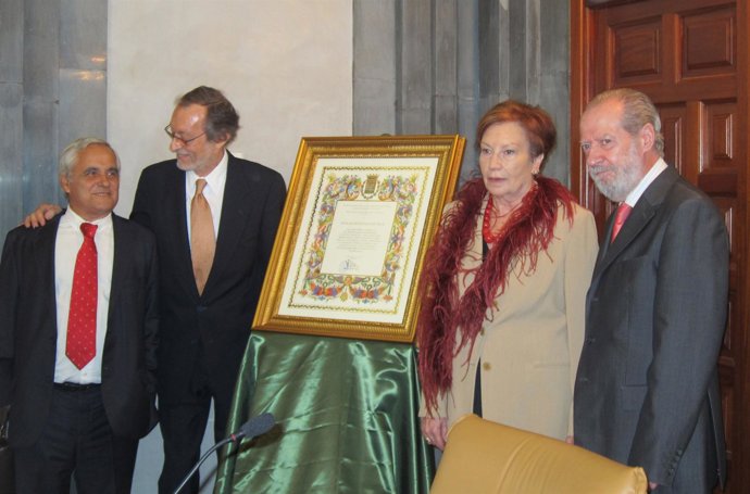 Juan Cruz, Emilio Casinello, Rosa Pariente y Fernando Rodríguez Villalobos