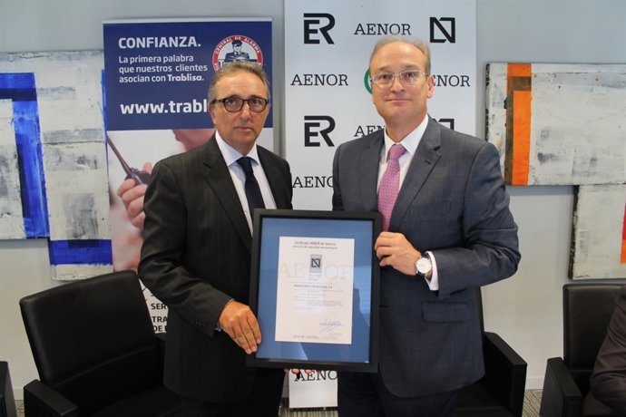 Certificado de Aenor para Trablisa