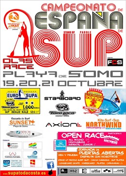 Cartel del Campeonato de España de surf a remo
