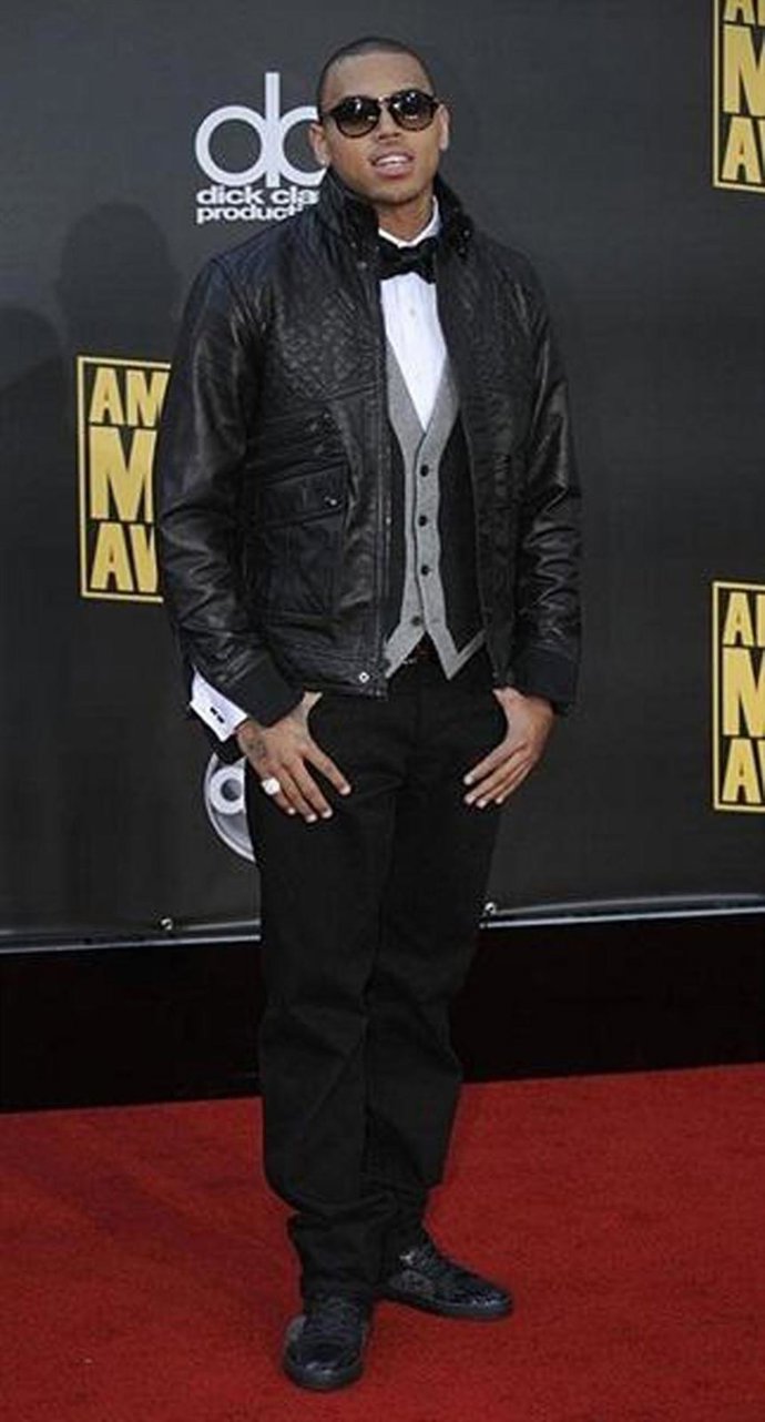 Posado del rapero Chris Brown 