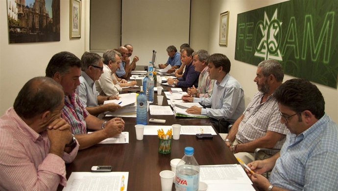 Cerdá, junto con los miembros del Consejo Rector de Fecoam