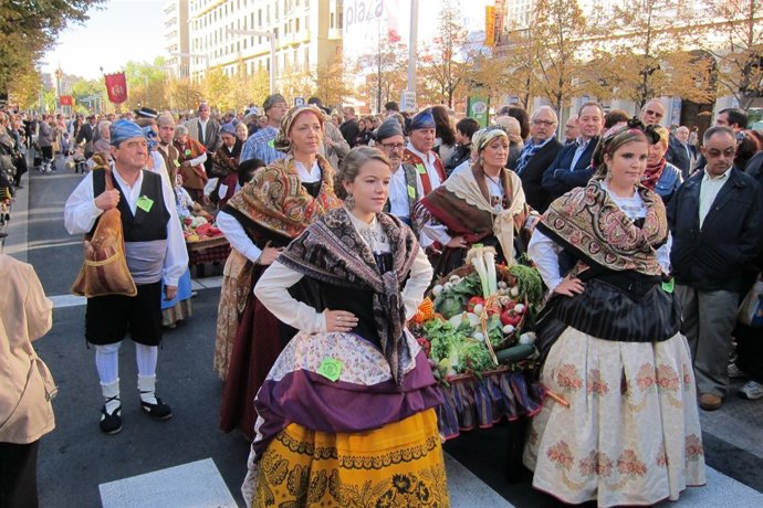 Ofrenda de Frutos a la Virgen del Pilar de Zaragoza 2012