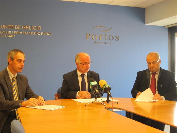 El presidente de Portos de Galicia, José Juan Durán en rueda de prensa