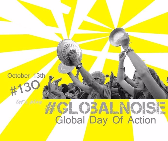Cartel de la manifestación 'Global Noise' contra la deuda