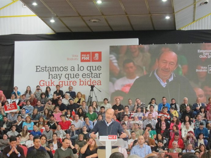 El secretario general del PSOE, Alfredo Pérez Rubalcaba