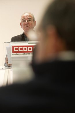 Vicente Arce, secretario general de CC.OO, en una reunión del Consejo