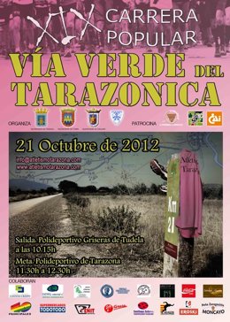 Cartel de la XIX edición de la carrera popular 'Vía Verde del Tarazonica'.