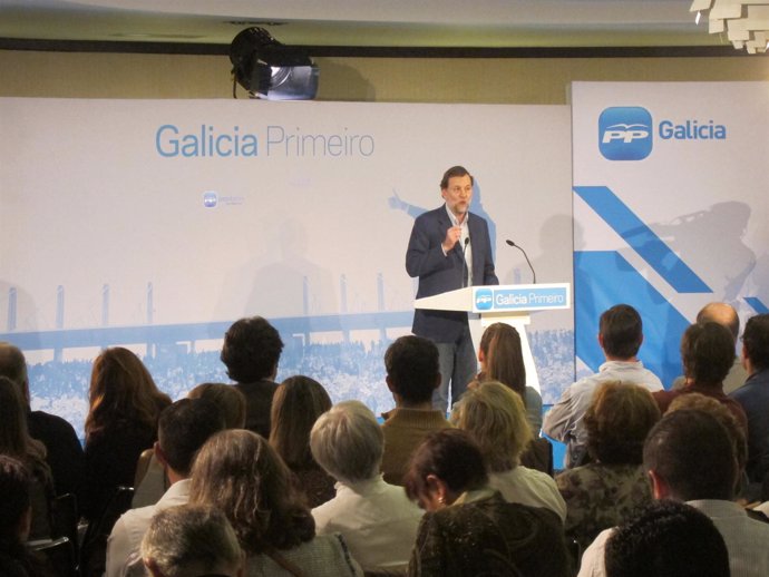 Rajoy en un encuentro en A Coruña