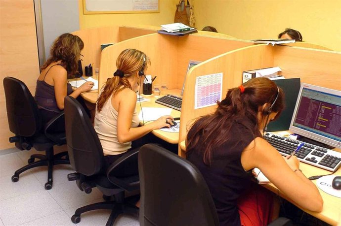 Trabajadoras de Telemarketing
