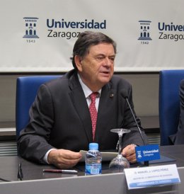 El rector de la Universidad de Zaragoza, Manuel López