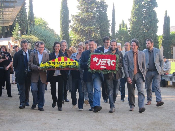 Ofrenda de ERC y JERC a Lluís Companys