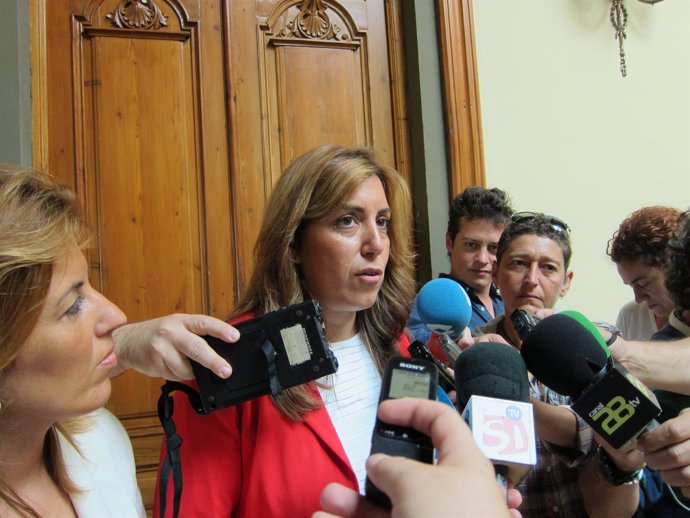 Susana Díaz, En Declaraciones A Los Medios En Almería