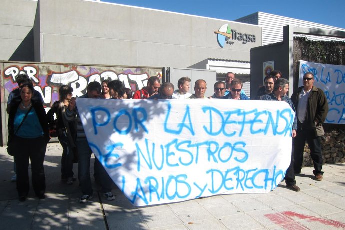 Trabajadores de Tragsa concentrados