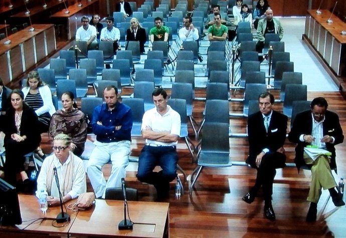 Maite Zaldívar declarando en el juicio