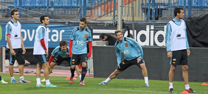 Selección Española entrenamiento 