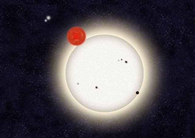 Sistema de 4 estrellas (circumbinario)