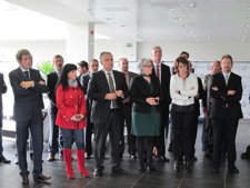 Inauguración de una pista de pruebas en Volkswagen Navarra.