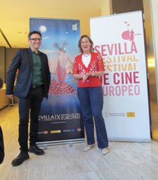 La delegada de Cultura y el director del Festival de Cine Europeo