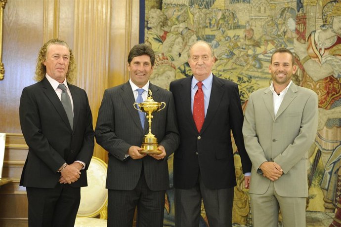 El Rey con el equipo de la Ryder Cup