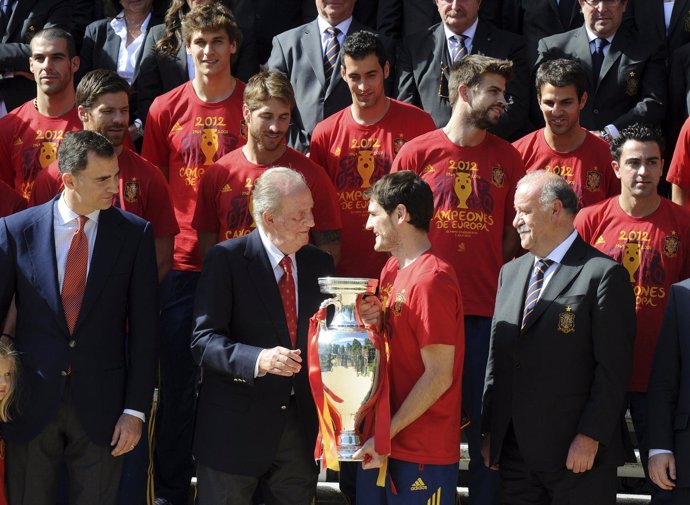 Rey Juan Carlos Príncipe Felipe Selección Española Eurocopa
