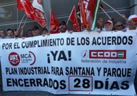 Sindicalistas de Santana levantan el encierro tras 28 días 