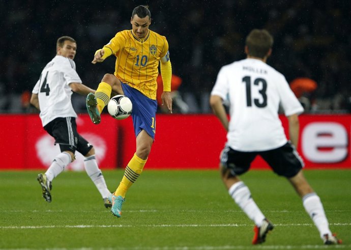 Zlatan Ibrahimovic en el Alemania - Suecia