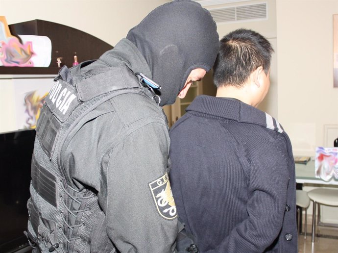 Detención durante la operación contra la trama china de blanqueo