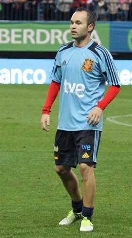 Andrés Iniesta entrenamiento Selección Española