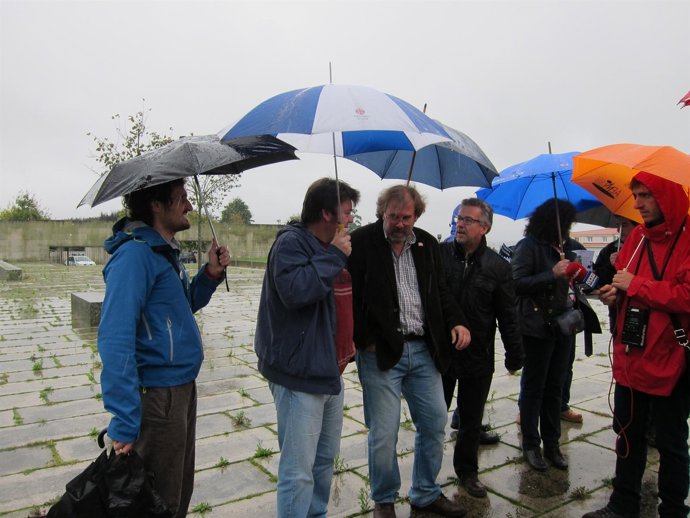 Representantes de CIG, CC.OO., Xunta de persoal y Comité de empresa de la Xunta