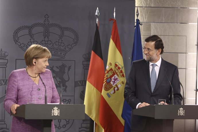 Rajoy y Merkel en La Moncloa