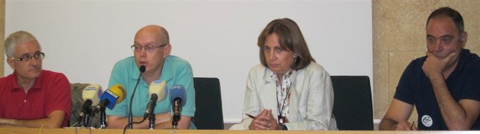 Imagen de los cuatro representantes sindicales