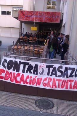 Protesta de los estudiantes de la Universidad de Alicante