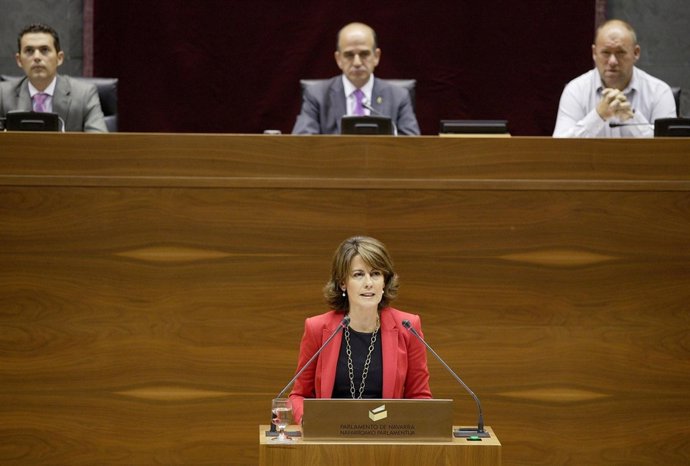 Yolanda Barcina en el Parlamento de Navarra.