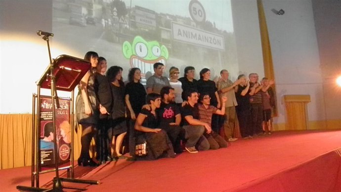 Clausura de Animainzón 2011 en el cine de Ainzón (Zaragoza)