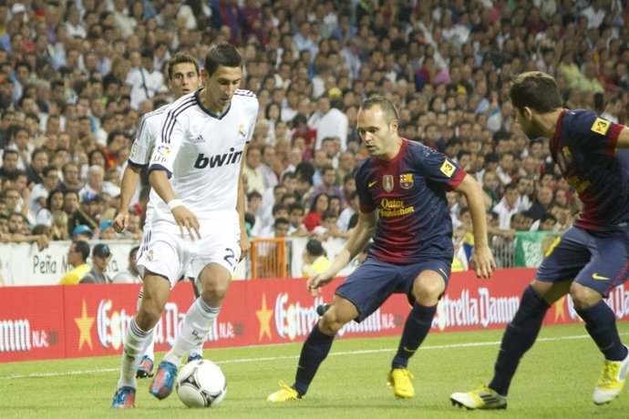 Di Maria  Real Madrd Iniesta Barcelona Supercopa