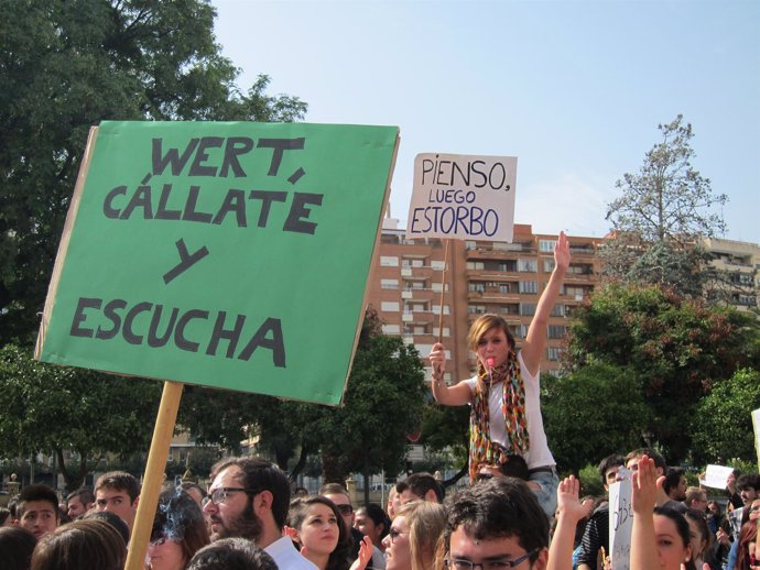 Imagen de un momento de la manifestación