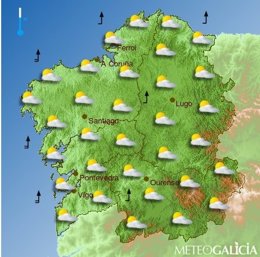 Imagen del tiempo para la mañana del domingo 21 de octubre