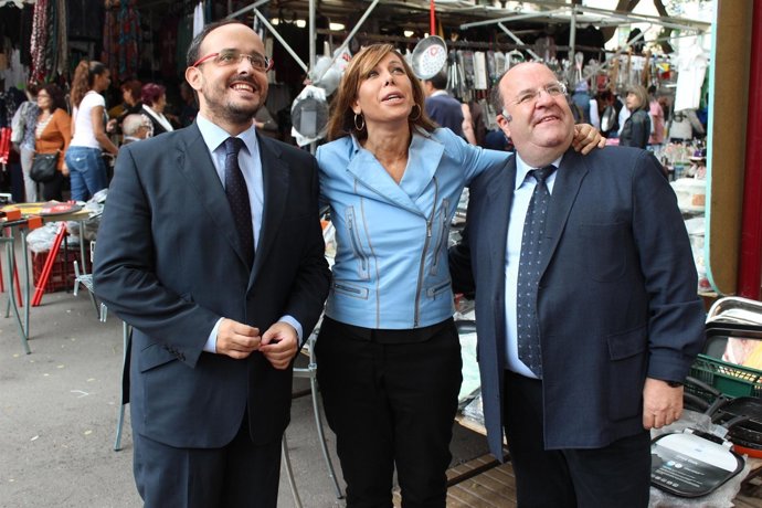 Alejandro Fernández, Alícia Sánchez-Camacho y Rafael Luna (PP)